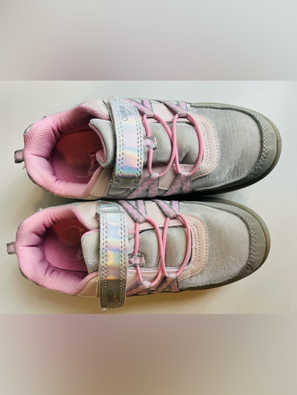 Oshkosh Gray and Pink Girl Sneakers